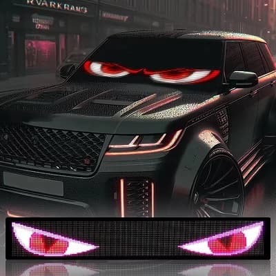 LED Matrix Pixel Panel DIY RGB Custom Animation Programmable Car Truck Advertising Logo Light App Control Devil Eye Lamp